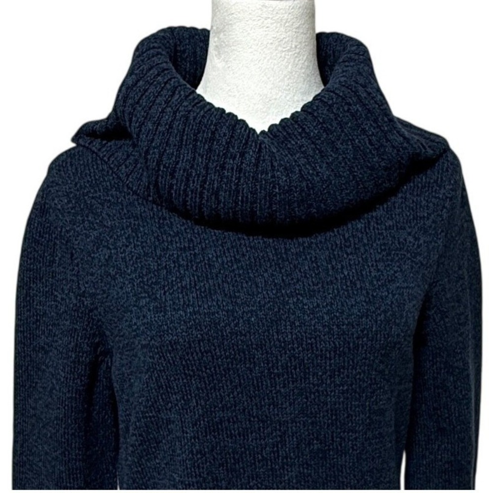 Lauren Ralph Lauren Sweater Womens Large Blue Cowl Neck‎ Thick Chunky Pullover